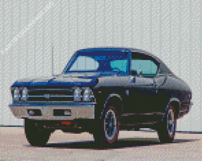 Black 69 Chevrolet Ss Diamond Painting