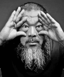 Black And White Ai Weiwei Diamond Painting