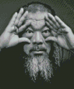 Black And White Ai Weiwei Diamond Painting