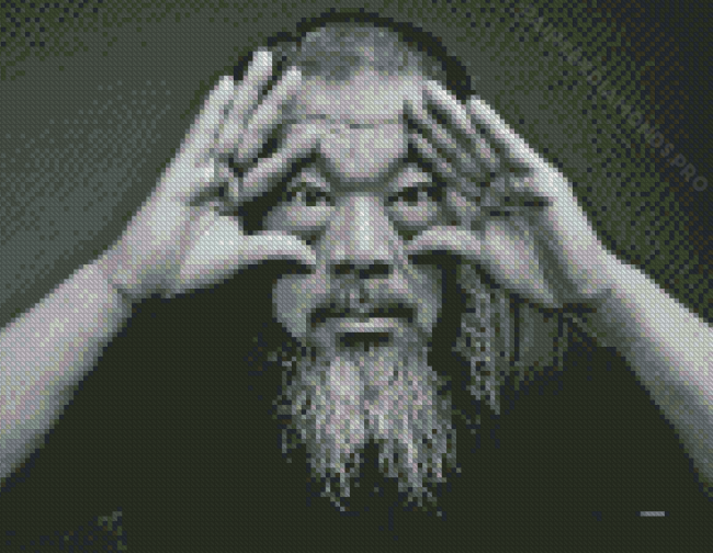 Black And White Ai Weiwei Diamond Painting