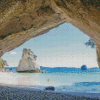 Cathedral Cove Coromandel Beach Diamond Painting