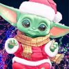 Christmas Baby Yoda Santa Diamond Painting