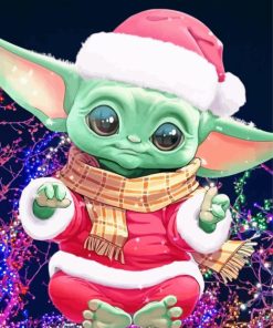 Christmas Baby Yoda Santa Diamond Painting