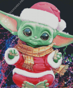 Christmas Baby Yoda Santa Diamond Painting