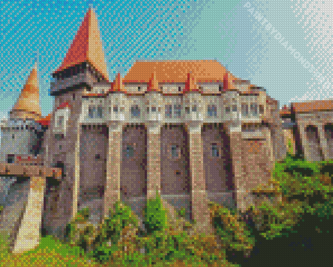 Corvin Hunyadi Castle Transylvania Romania Diamond Painting