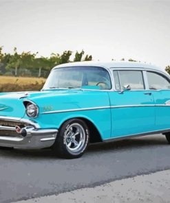 Cyan 1957 Chevrolet Belair Diamond Painting