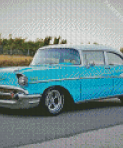 Cyan 1957 Chevrolet Belair Diamond Painting