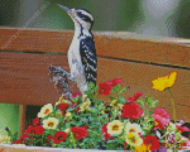 Downy Woodpecker Diamond Painting