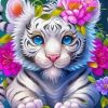 Floral Tiger Diamond Painting