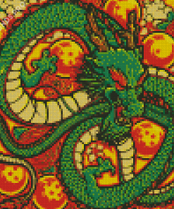 Green Chinese Dragon Diamond Painting