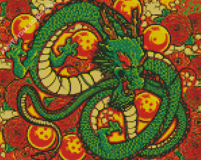 Green Chinese Dragon Diamond Painting