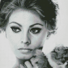 Monochrome Sophia Loren Diamond Painting