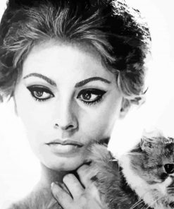 Monochrome Sophia Loren Diamond Painting