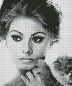 Monochrome Sophia Loren Diamond Painting