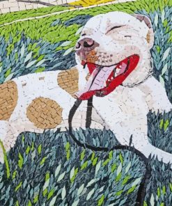 Mosaic Pitbull Dog Diamond Painting