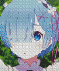 Re Zero Rem Diamond Painting