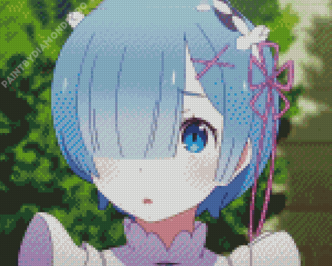 Re Zero Rem Diamond Painting