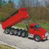 Red Dump Truck Diamond Painting