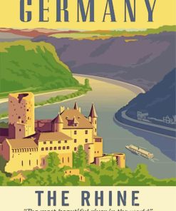 Rhine Valley Germany Poster Diamond Painting