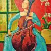 Violoncellist Lady Diamond Painting