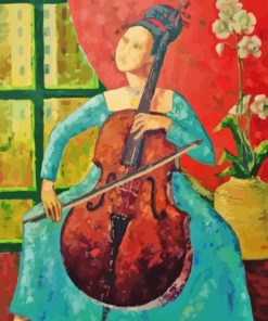 Violoncellist Lady Diamond Painting