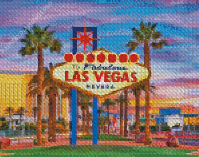 Welcome To Las Vegas City Diamond Painting