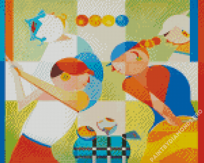 Abstract Golfers Diamond Painting