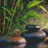 Bamboo And Stones Diamond Painting