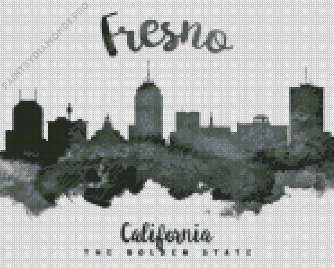 Black And White Fresno Diamond Painting