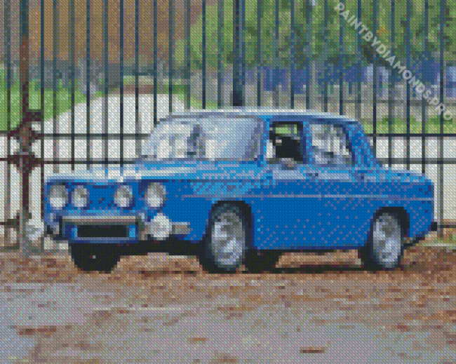 Blue Renault Cordini R8 Diamond Painting