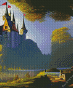 Castle In The Forest Diamond Painting