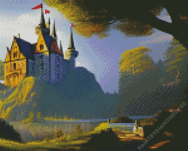 Castle In The Forest Diamond Painting