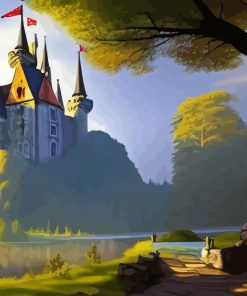 Castle In The Forest Diamond Painting