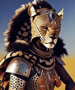 Cheetah African Warrior Diamond Painting