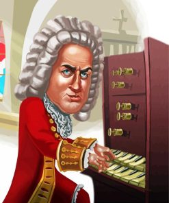 Johann Sebastian Bach Caricature Diamond Painting