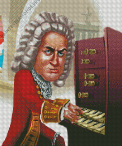 Johann Sebastian Bach Caricature Diamond Painting