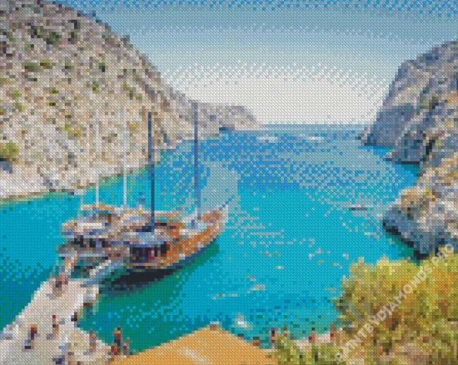 Kos Island Boats In Greece Diamond Painting