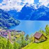 Lake Lucerne Landscape Diamond Painting