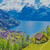 Lake Lucerne Landscape Diamond Painting