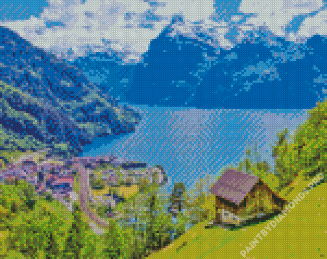 Lake Lucerne Landscape Diamond Painting