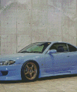 Light Blue Nissan S15 Car Diamond Painting