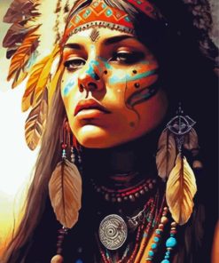 Native American Woman Diamond Painting