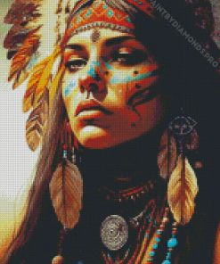 Native American Woman Diamond Painting