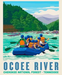 Ocoee River Rafting Poster Diamond Painting