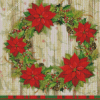 Poinsettia Wreath Christmas Diamond Painting