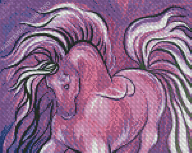 Purple Horse Diamond Painting