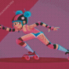 Roller Derby Anime Girl Diamond Painting