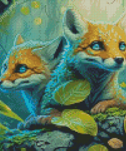 Viperfox Pups Diamond Painting