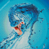 Water Blue Snake Diamond Painting