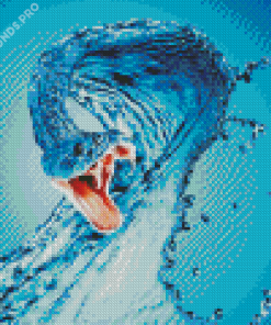 Water Blue Snake Diamond Painting